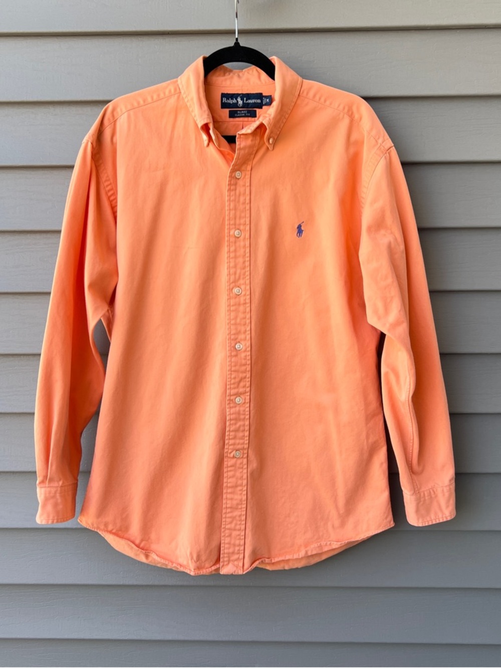 Ralph Lauren Polo Blake Button-Down Shirt Men’s M Orange Classic Prep Cotton
